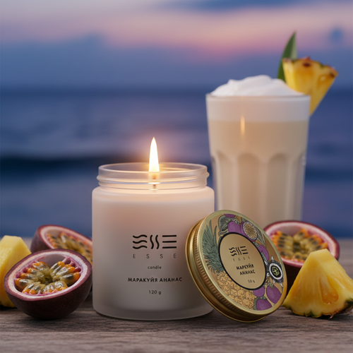 Свеча Маракуйя ананас ESSE HOME 120 г  