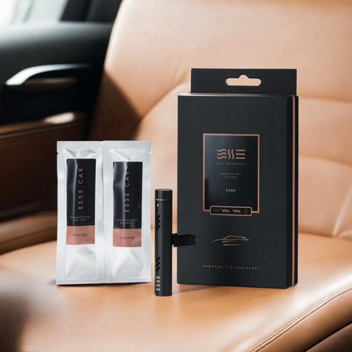 2 Парфюма в авто в стиках Кофе ESSE CAR PERFUME 3-ий в ПОДАРОК