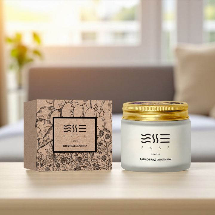 Свеча Виноград малина ESSE HOME 50 г  